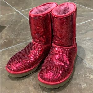 Red Sparkly Ugg Boots